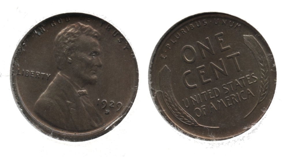 1929-D Lincoln Cent MS-63 Brown #b