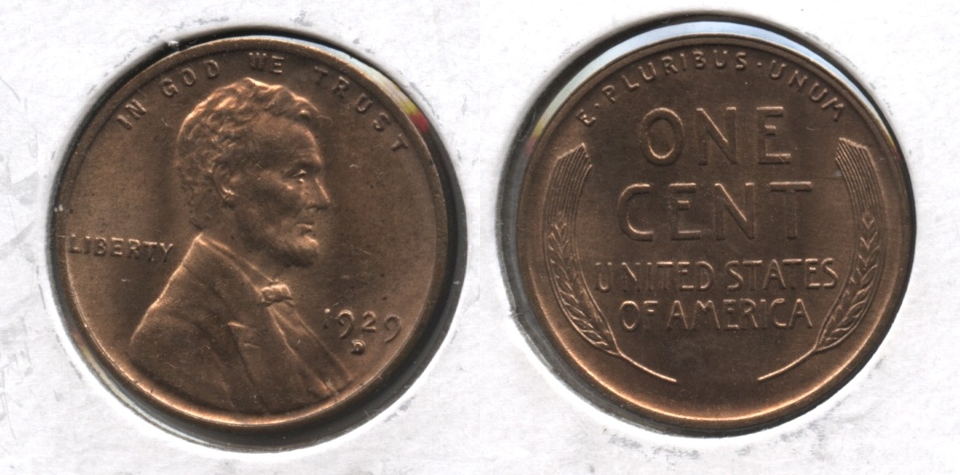 1929-D Lincoln Cent MS-64 Red