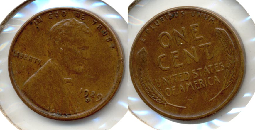 1929-S Lincoln Cent AU-55