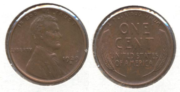 1929-S Lincoln Cent MS-63 Brown