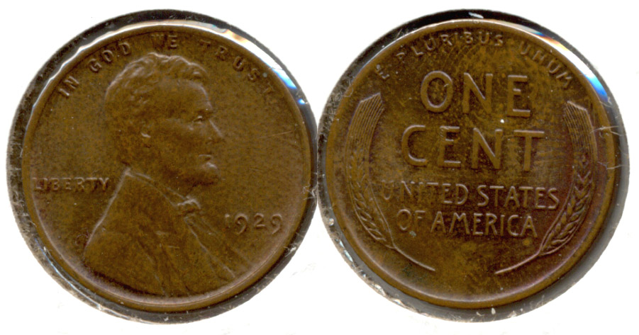 1929 Lincoln Cent MS-63 Brown d