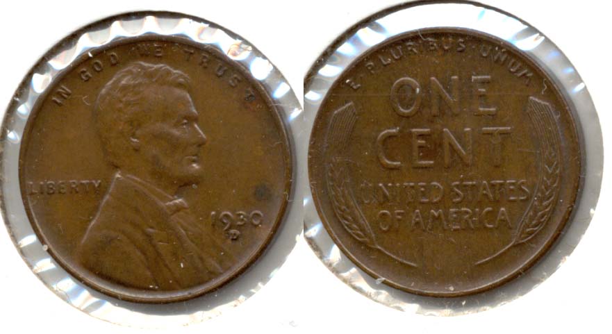 1930-D Lincoln Cent MS-60 Brown