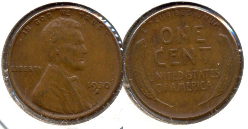 1930-S Lincoln Cent AU-53