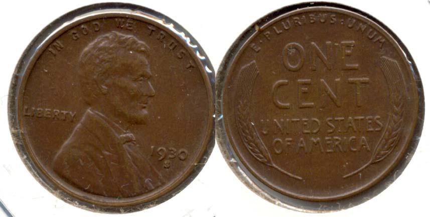 1930-S Lincoln Cent AU-55 d