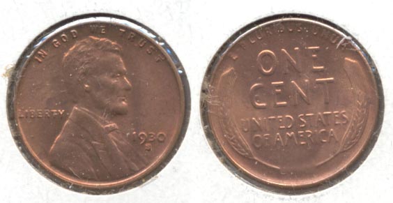 1930-S Lincoln Cent MS-63 Red Brown