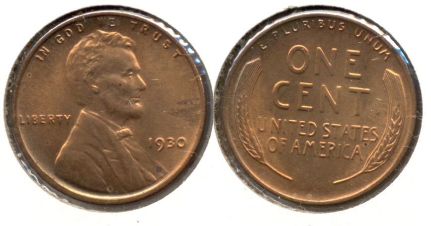 1930 Lincoln Cent MS-63 Red Brown x