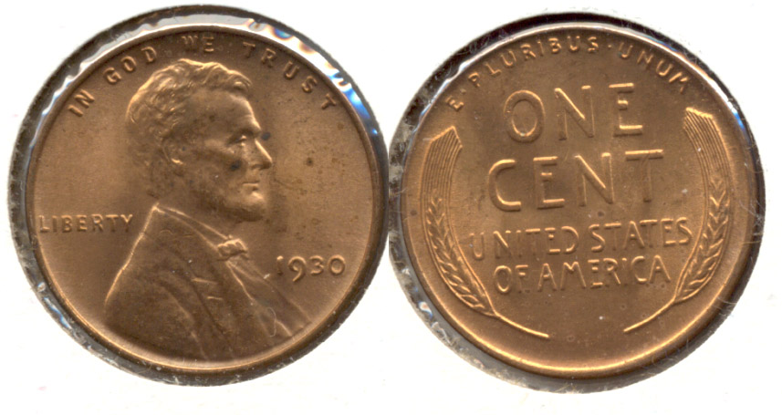 1930 Lincoln Cent MS-63 Red c