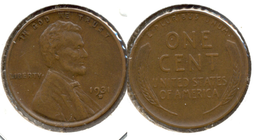1931-D Lincoln Cent AU-50 b