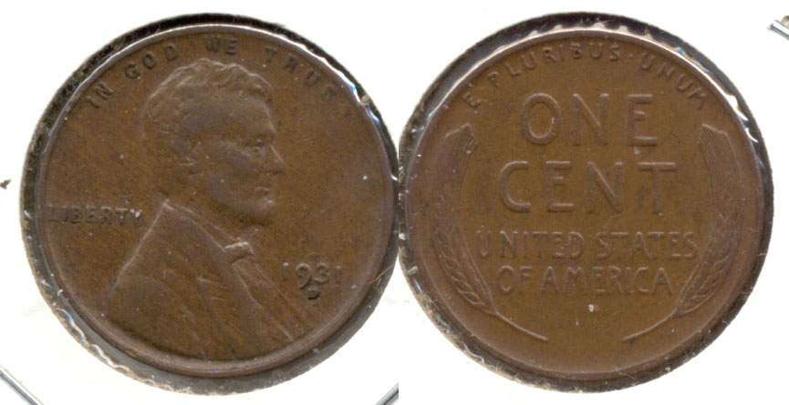 1931-D Lincoln Cent AU-50 g