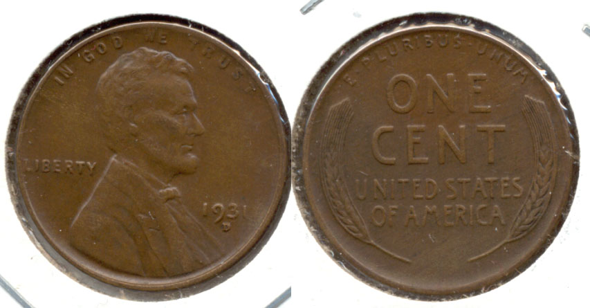 1931-D Lincoln Cent AU-50 i