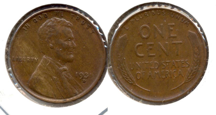1931-D Lincoln Cent AU-50 p