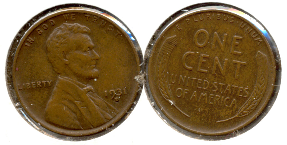 1931-D Lincoln Cent AU-50 s