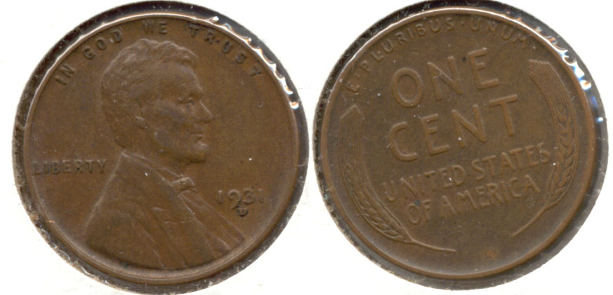 1931-D Lincoln Cent EF-40 a