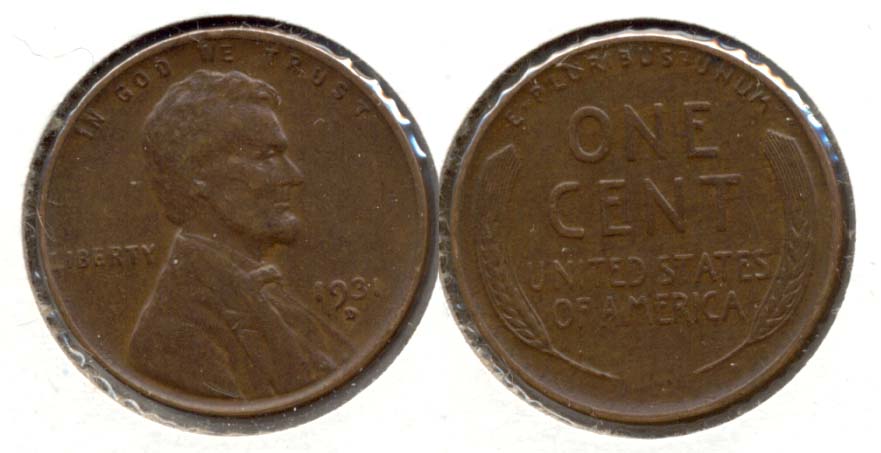 1931-D Lincoln Cent EF-40 c