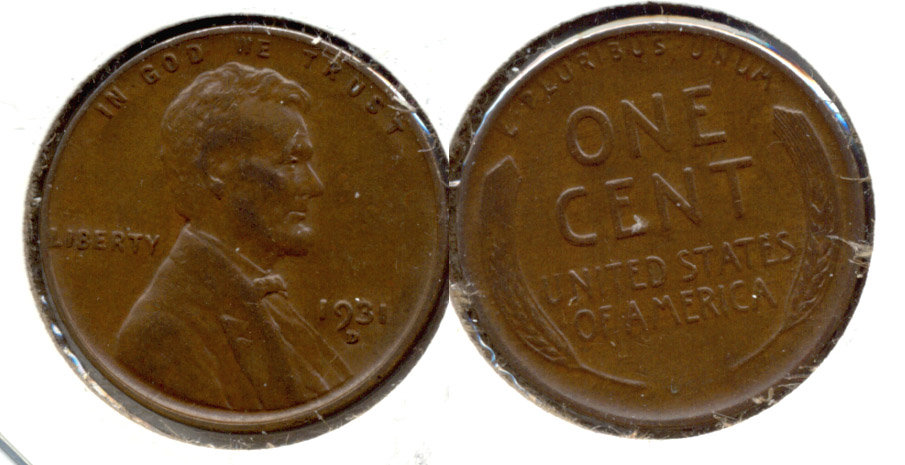 1931-D Lincoln Cent EF-40 f