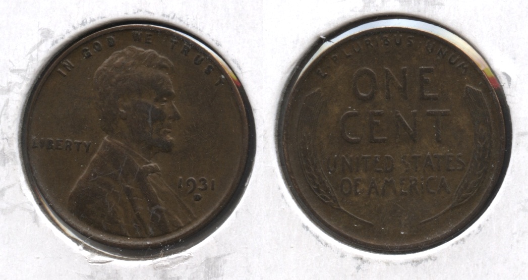 1931-D Lincoln Cent EF-40 #p