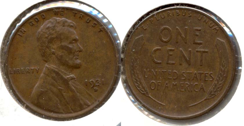 1931-D Lincoln Cent EF-45 d