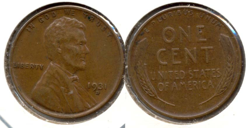 1931-D Lincoln Cent EF-45 e