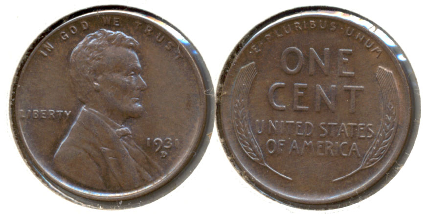 1931-D Lincoln Cent MS-64 Brown