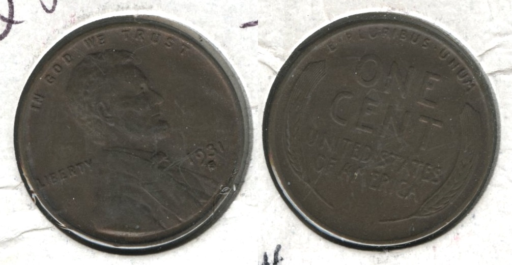 1931-S Lincoln Cent AU-50