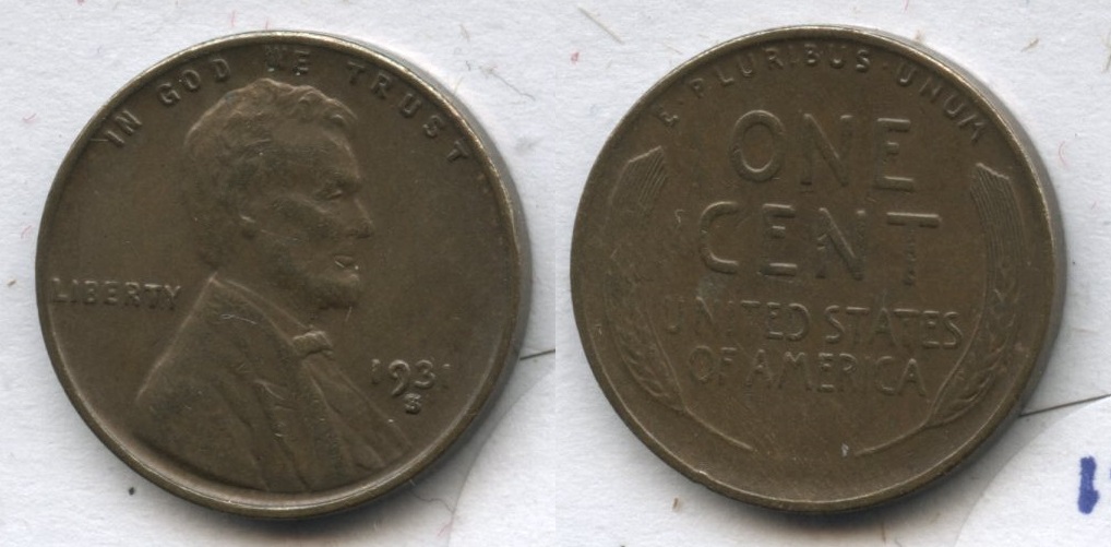 1931-S Lincoln Cent AU-50 #a