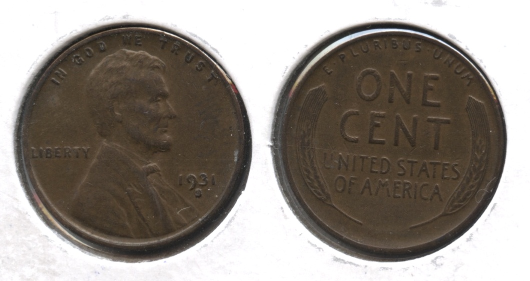 1931-S Lincoln Cent EF-40 #j