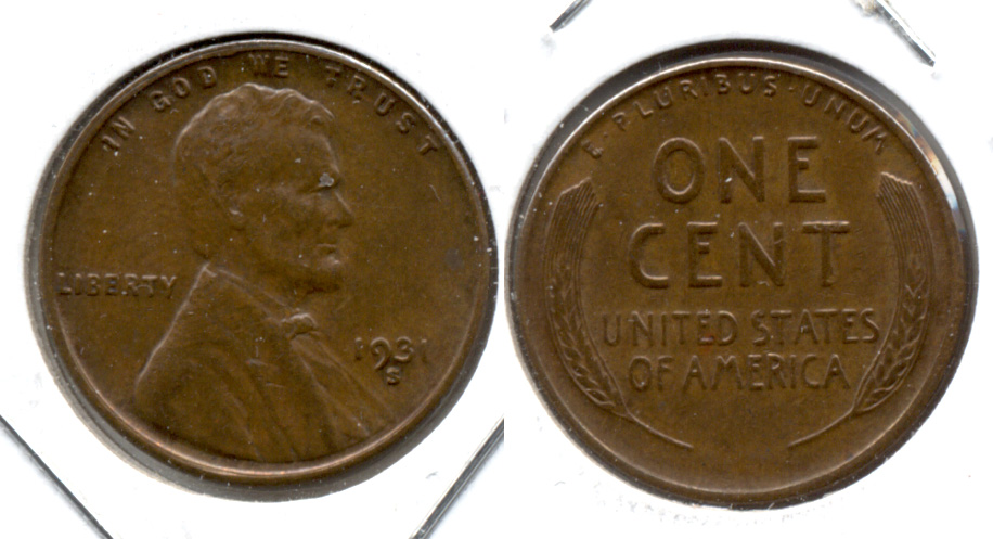 1931-S Lincoln Cent EF-45 a