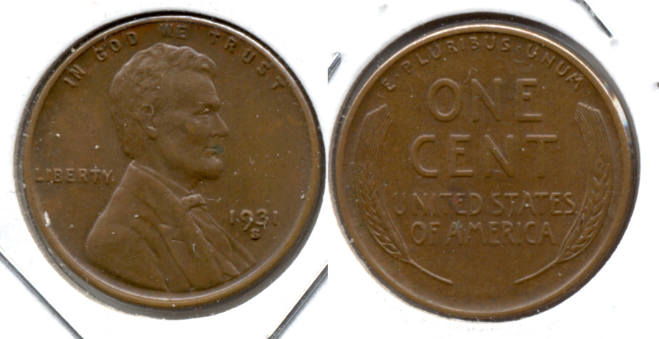 1931-S Lincoln Cent EF-45 c