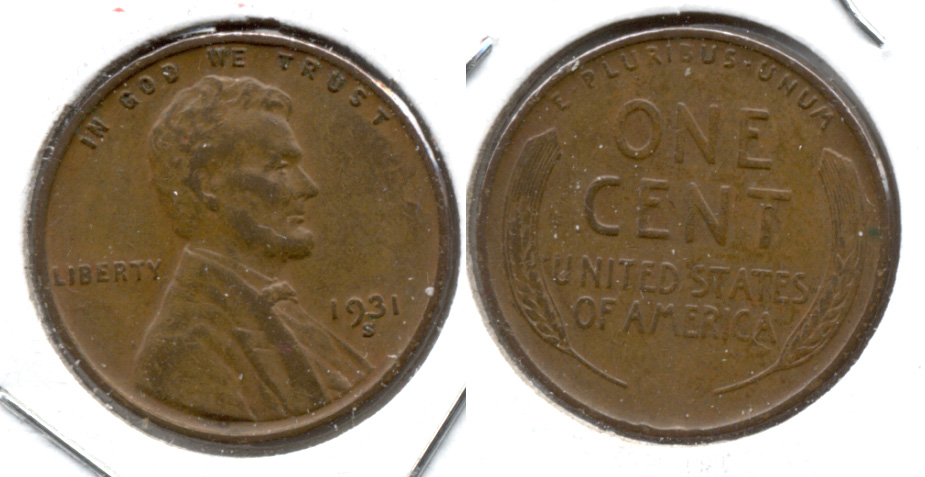 1931-S Lincoln Cent VF-20 b