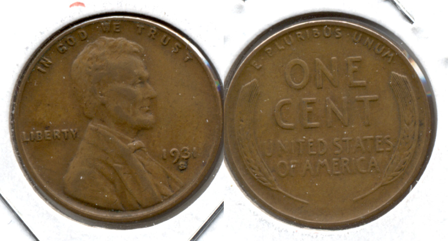 1931-S Lincoln Cent VF-30 a
