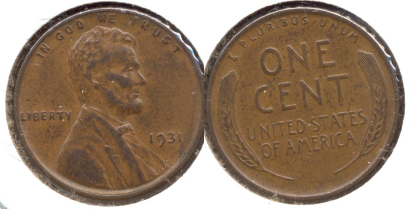 1931 Lincoln Cent AU-50 c