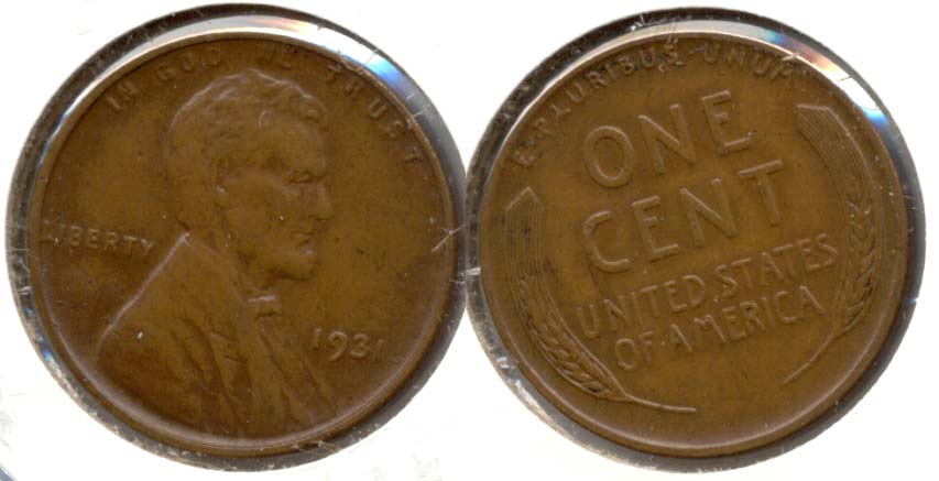 1931 Lincoln Cent AU-50 g
