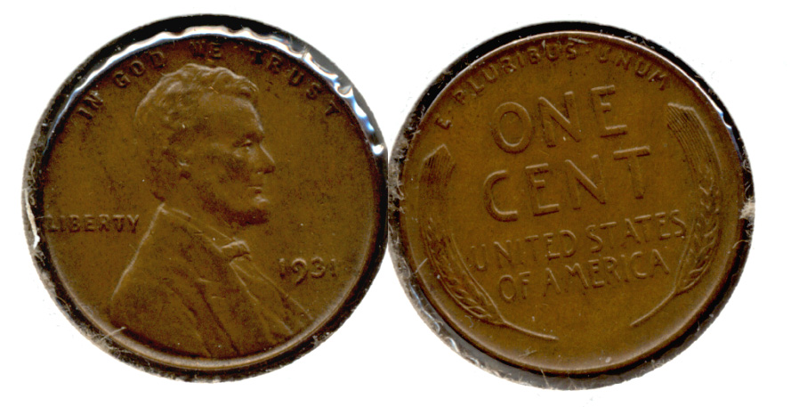 1931 Lincoln Cent AU-50 h
