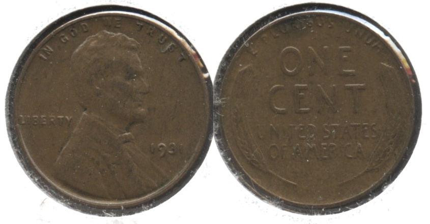 1931 Lincoln Cent AU-50 #j