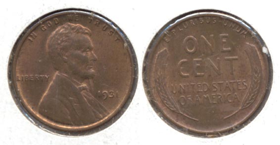 1931 Lincoln Cent MS-60 Brown