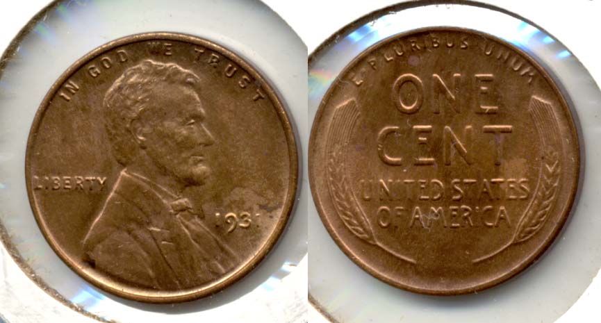 1931 Lincoln Cent MS-64 Red