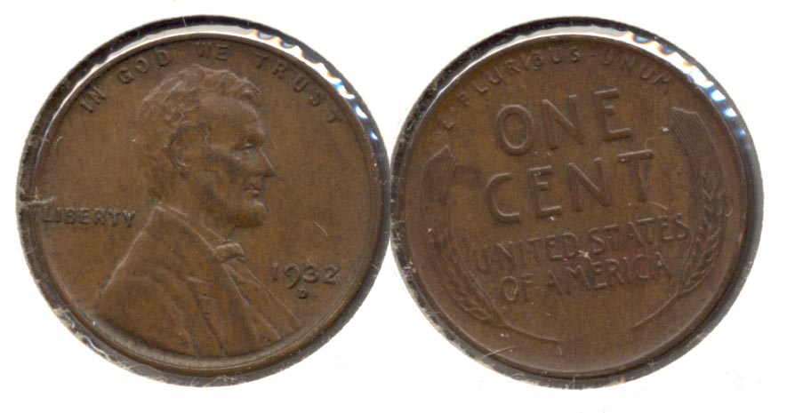 1932-D Lincoln Cent AU-55 a