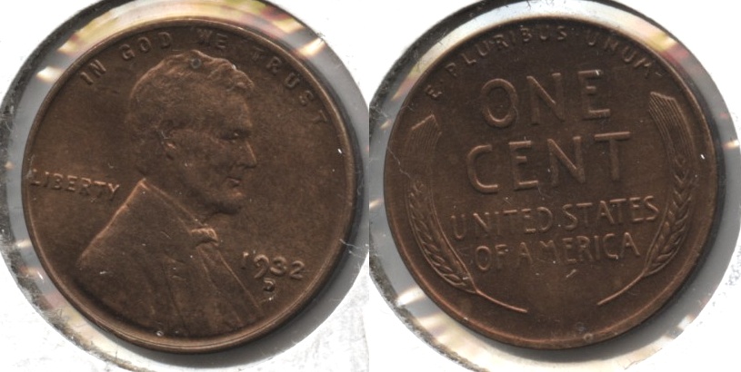 1932-D Lincoln Cent MS-63 Red Brwon #b