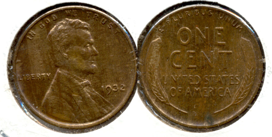 1932 Lincoln Cent MS-60 Brown a
