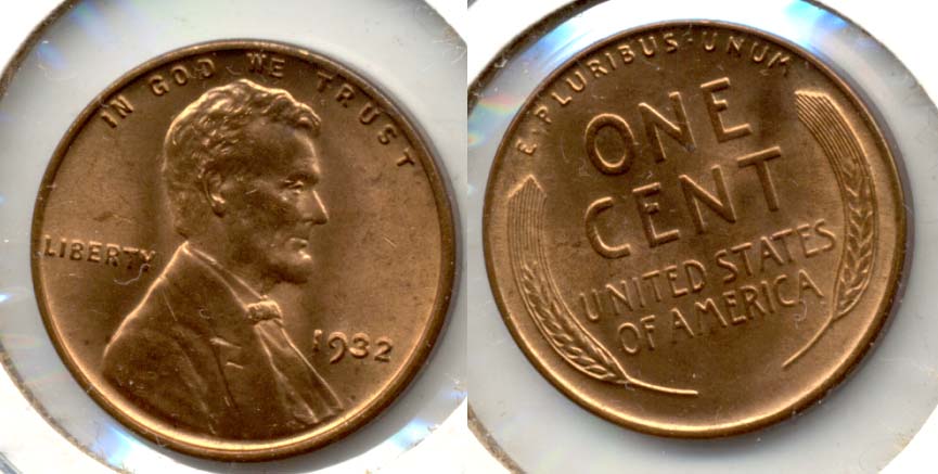 1932 Lincoln Cent MS-64 Red