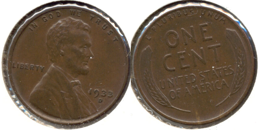 1933-D Lincoln Cent AU-50