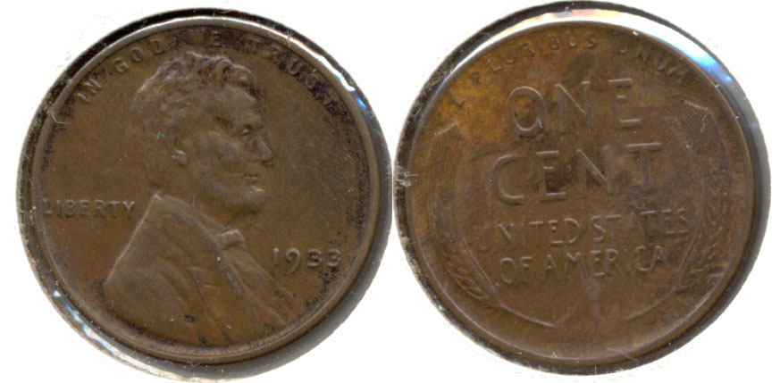 1933 Lincoln Cent AU-53