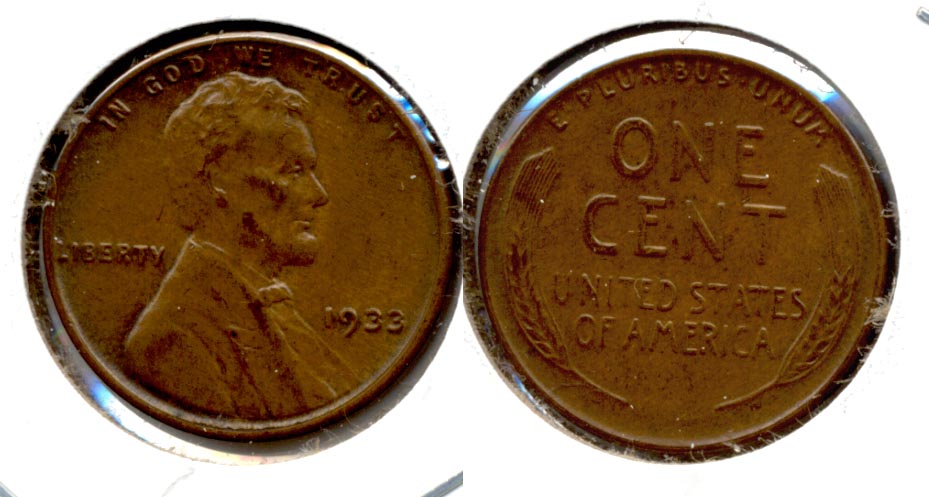 1933 Lincoln Cent AU-55 c