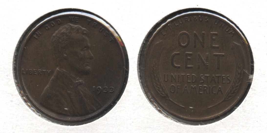 1933 Lincoln Cent AU-55 #d