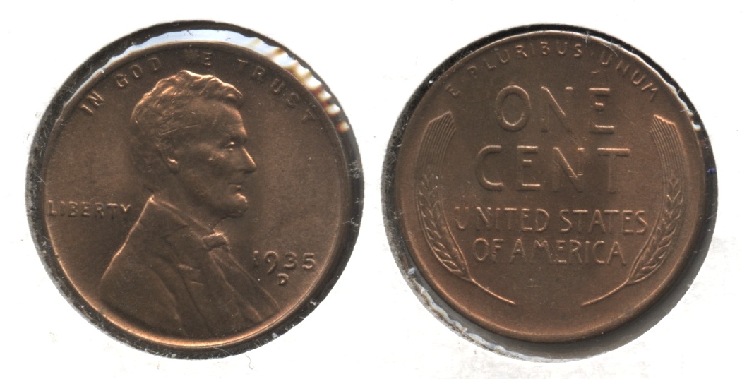 1935-D Lincoln Cent MS-63 Red Brown