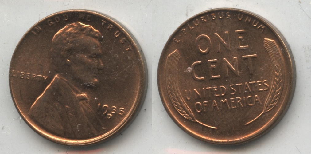 1935-D Lincoln Cent MS-63 Red