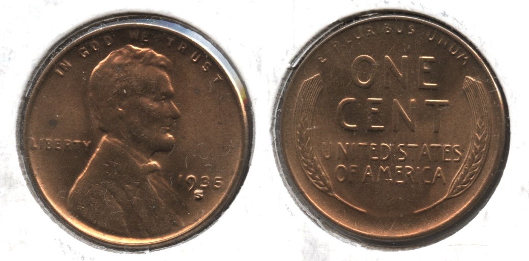 1935-S Lincoln Cent MS-61 Red #a