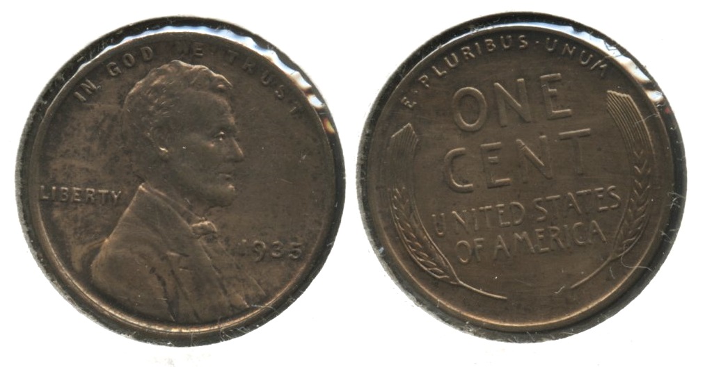 1935 Lincoln Cent MS-60 Brown