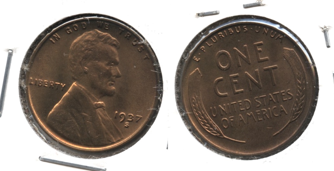 1937-S Lincoln Cent MS-63 Brown #a