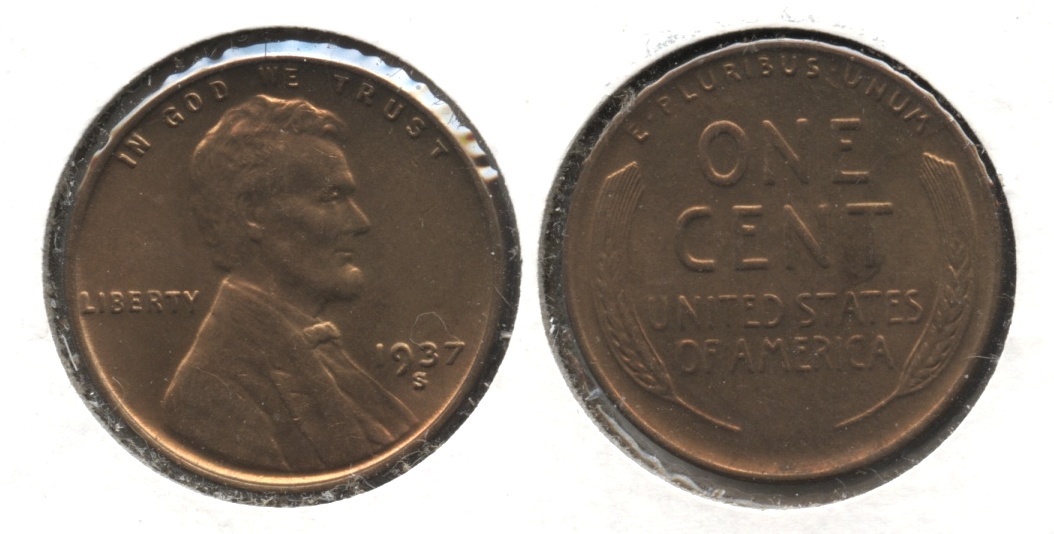 1937-S Lincoln Cent MS-65 Brown